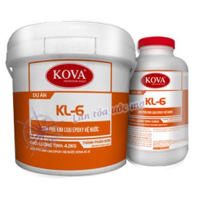Sơn Phủ Kim Loại Epoxy Hệ Nước Kova KL-6 5Kg