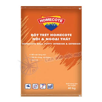 Bột Trét Nội & Ngoại Thất Toa Homecote 40Kg