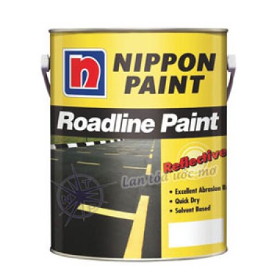 Sơn Kẻ Vạch Đường Nippon Road Line Phản Quang Màu Vàng 5L