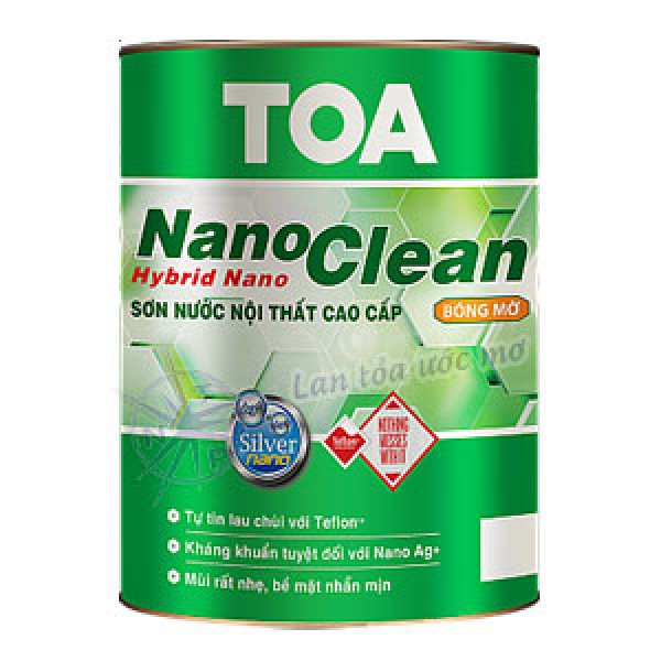 Sơn Nội Thất Toa NanoClean Bóng Mờ 0.875L