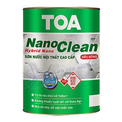 Sơn Nội Thất Toa NanoClean Siêu Bóng 15L
