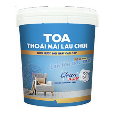 Sơn Nội Thất Toa Thoải Mái Lau Chùi Bóng Mờ 18L