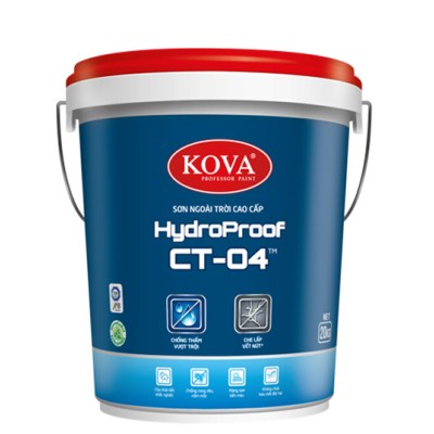 Sơn Ngoại Thất Chống Thấm Co Giãn Kova Hydroproof CT-04 Plus