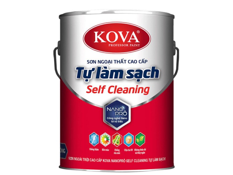 Sơn Ngoại Thất Tự Làm Sạch Siêu Cao Cấp Kova Nanoproo Self-Cleaning 