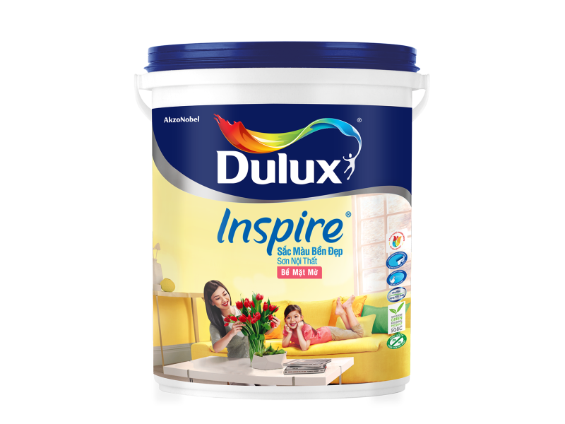 Sơn Nội Thất Dulux Inspire Sắc Màu Bền Đẹp - Bề Mặt Mờ
